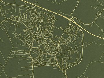 Kaart van Winschoten in Groen Goud van Map Art Studio