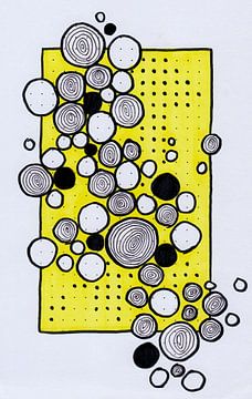 Dots Yellow Circle Retro by Patricia's Creations