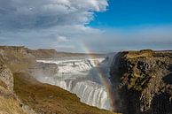 De Gullfoss, de grootste waterval van zuid IJsland van Gerry van Roosmalen thumbnail