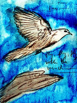 Flight into Freedom / Flug in die Freiheit abstract painting