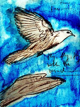 Flight into Freedom / Vol vers la liberté peinture abstraite