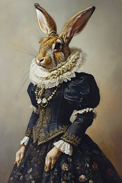 Altes Porträt eines Kaninchens von But First Framing
