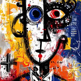 Buntes Charaktergesicht von ARTEO Gemälde