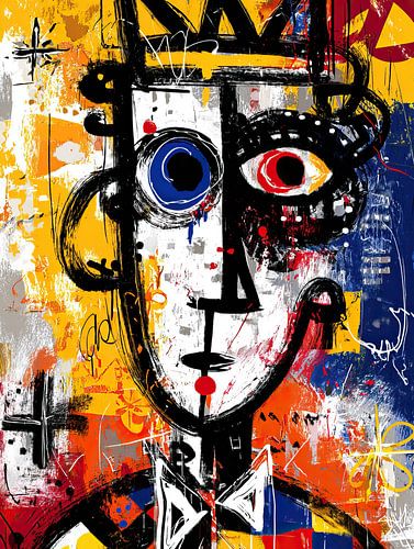 Buntes Charaktergesicht von ARTEO Gemälde