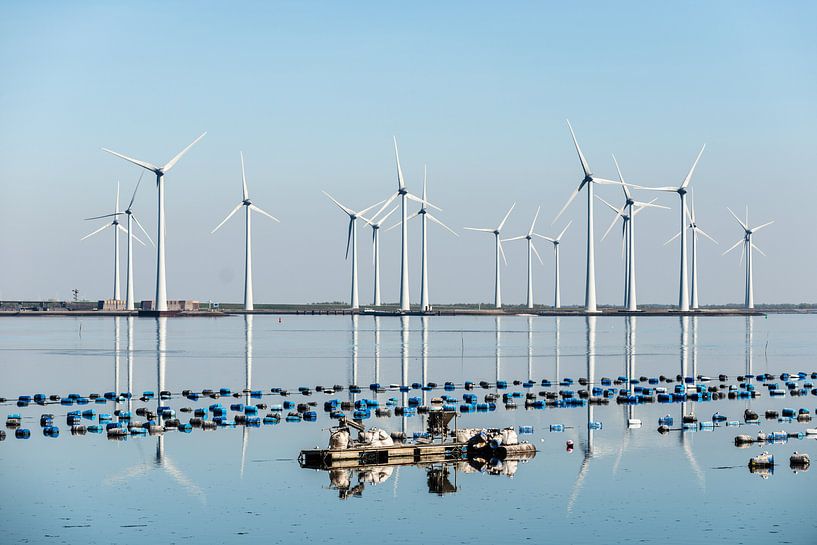 Windmills on the water. by Brian Morgan