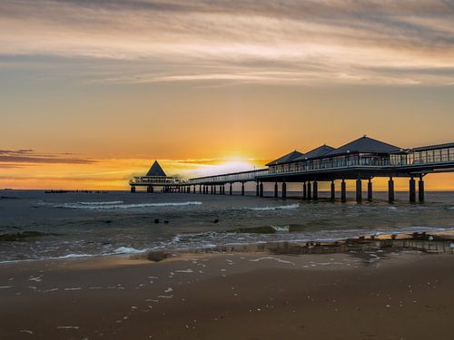 Zonsondergang in Heringsdorf aan de Oostzee