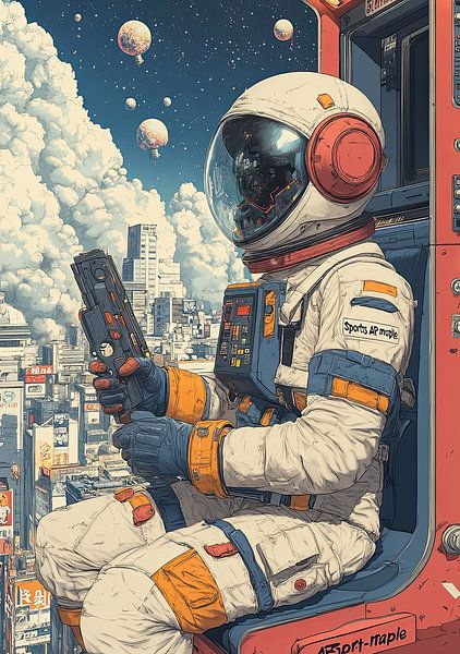 Ruimteman in Retrostijl van Lufy