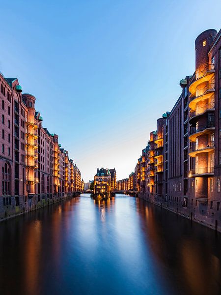 Speicherstadt in Hamburg van Werner Dieterich