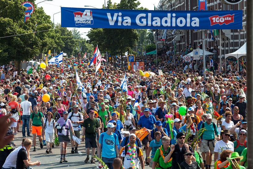 Intocht van vierdaagselopers in Nijmegen by Ger Loeffen