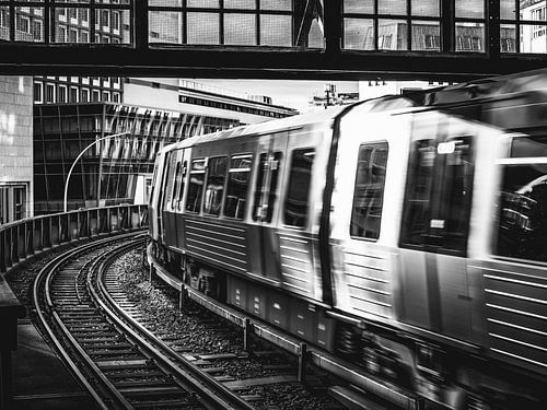 Zwart-wit fotografie van Hamburg