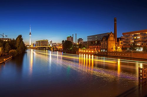 Berlin skyline on the Spree with television tower
