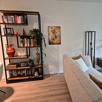 Kundenfoto: True Joy – Abstrakte Freude in warmen Erdtönen von Joriali Abstrakte Kunst, auf Leinwand