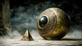 Verzegelde bol en het piramide orakel van Klaus Tesching - Art-AI
