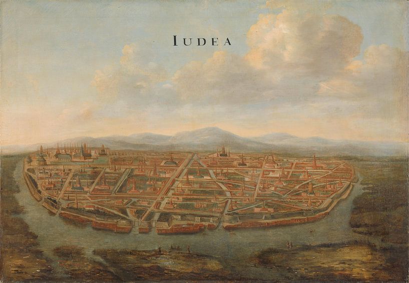 View of Judea, the Capital of Siam, Johannes Vinckboons by Masterful Masters