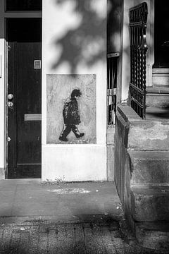 Banksy boy Reguliersgracht Amsterdam van Evert Jan Luchies
