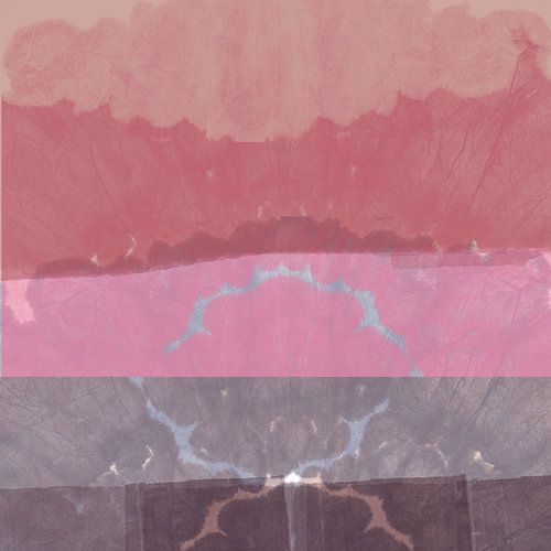 Modern abstract landschap in warme kleuren nr. 1