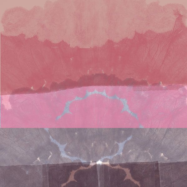 Moderne abstrakte Landschaft in warmen Farben Nr. 1 von Dina Dankers