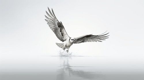 The Osprey spreads its wings.