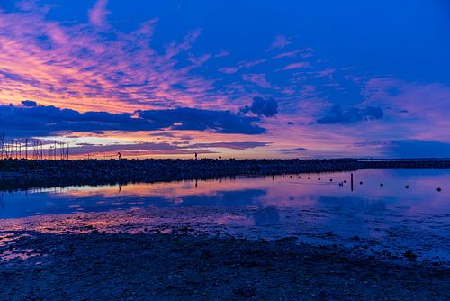 Het blauwe uurtje aan de Grevelingen