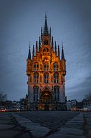 Illuminating Gouda during twilight