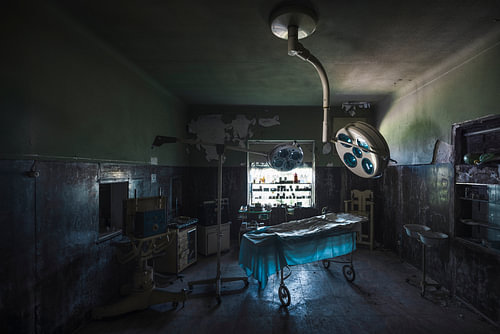 Abandoned operating theatre in Portugal.