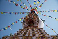 Stoepa met gebedsvlaggetjes Tibet | Reisfotografie