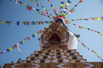 Stoepa met gebedsvlaggetjes Tibet | Reisfotografie