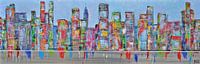 Skyline lightslatebleu  stadsgezicht van Kunstenares Mir Mirthe Kolkman van der Klip thumbnail