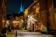 Deventer winteravond straatbeeld met kerstversiering van Sjoerd van der Wal Fotografie thumbnail