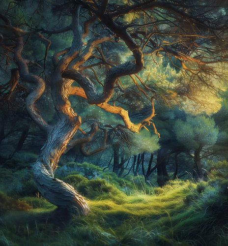 Play of colours in the summer forest