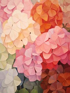 Hortensie bunt