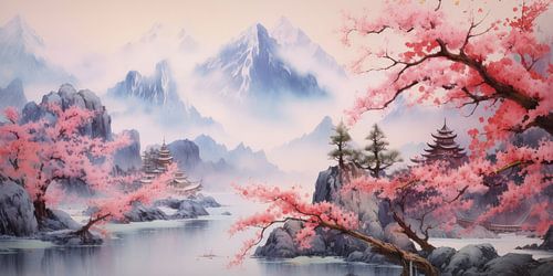 Sehr schöne Kulisse mit Wasser und Bergen