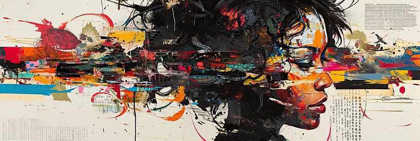 Modernes Porträt von Kunst Laune