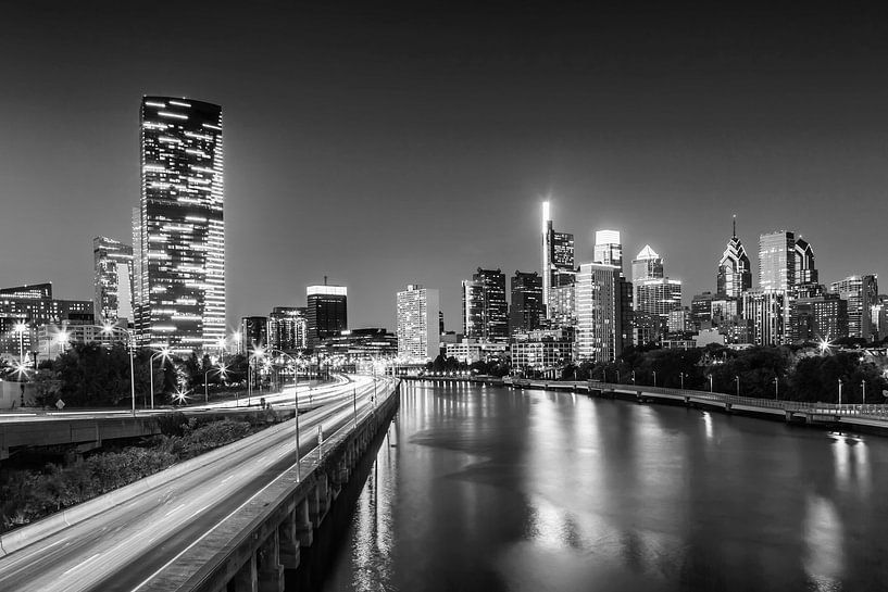 Dynamisches Philadelphia | Monochrom von Melanie Viola
