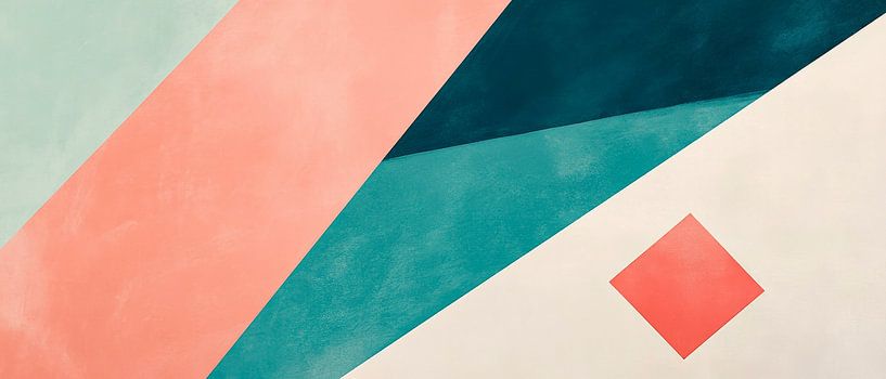 Geometric play of colours in pastel shades by Poster Art Shop