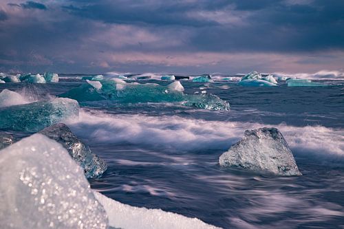 Diamond Beach nearJökulsárlón , Iceland. Landscape