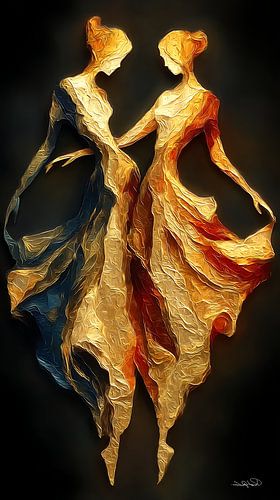 abstract dansende vrouwen