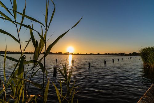 Sunset over the lake