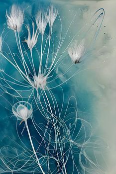 Blue XXI - formed from white threads