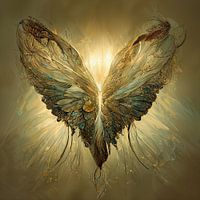 Spiritual Art. "Vlinders van liefde" Een serie van 3.