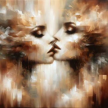 Girls Kissing van FoXo Art