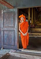 Boeddhistische monnik in Myanmar