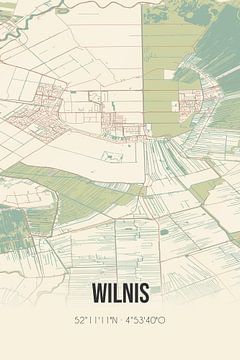 Vintage map of Wilnis (Utrecht) by Rezona