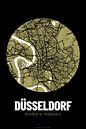Düsseldorf – City Map Design Stadtplan Karte (Grunge) von ViaMapia Miniaturansicht