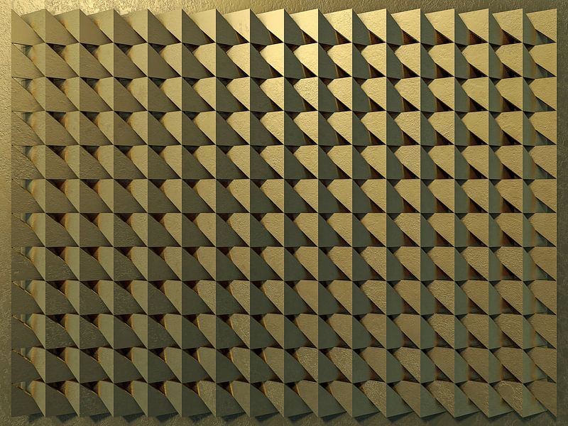 Relief A2 Messing von Frans Blok - Fotos, Kunst und weitere Wanddekoration