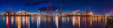 Hamburg Container Terminal at the Port of Hamburg. by Voss Fine Art Fotografie