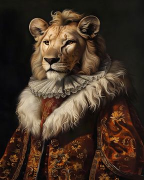 Lion Portrait by But First Framing