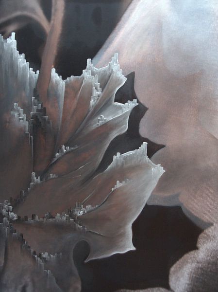 Leaf with shadow by Edeltraut K. Schlichting