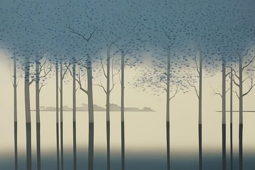 Forêt d'ombres et de brouillard