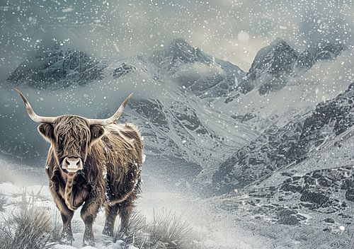 Schotse Hooglander Hoogland Koe